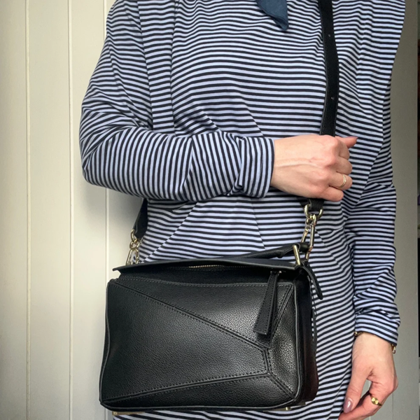 Scott-Samuel Leather Grab Handle Geometric Bags