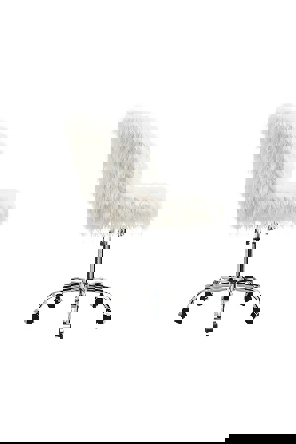 Living and Home Modern Fluffy Faux Fur Office Chair