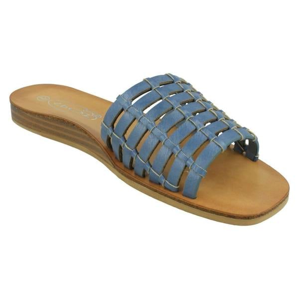 Spot On Ladies Spot On Weave Vamp Mules F00336