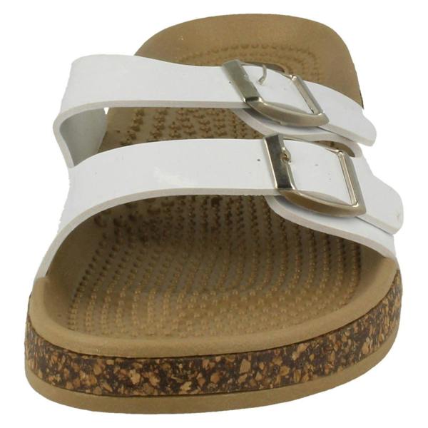 Spot On Ladies Spot On Two Buckle Mules