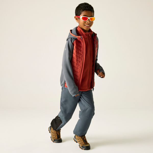 Regatta Kids Andreson Hybrid Padded Jacket - Dark Storm/Brick