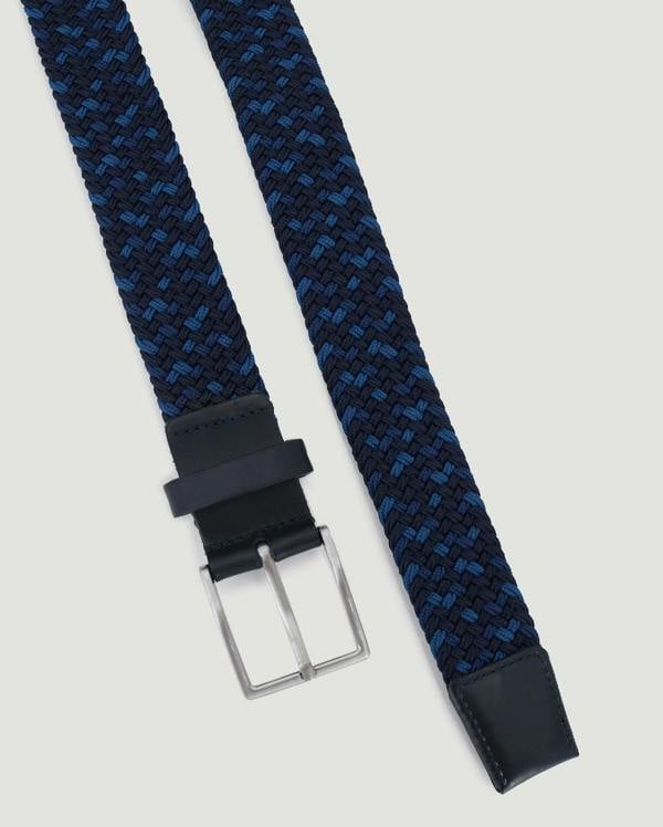 Larsson & Co Navy Multi Tonal Woven Casual Stretch Belt