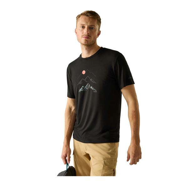 Regatta Mens Fingal Sunset Stretch T-Shirt - Black - 