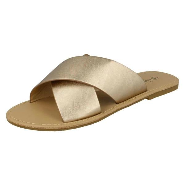 Savannah Ladies Savannah Flat X Strap Mules