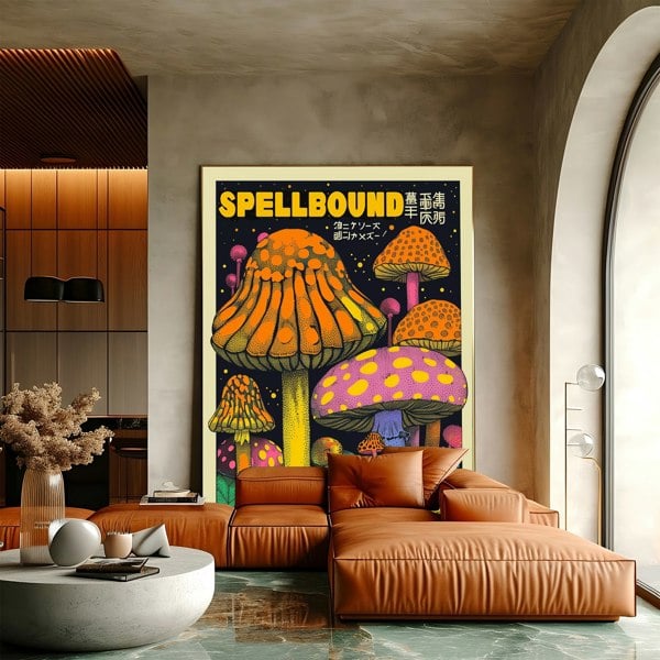 Spellbound Psychedelic Mushroom Print Poster by Love Frankie