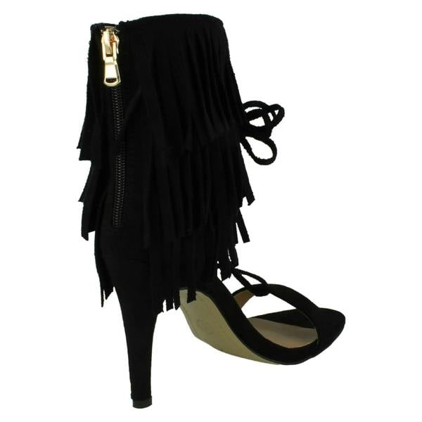 Anne Michelle Ladies Anne Michelle Tassle Open Toe Heels