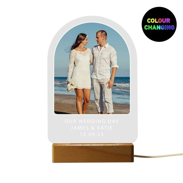 Personalised Memento Company Personalised Free Text & Photo Upload LED Colour Changing Light