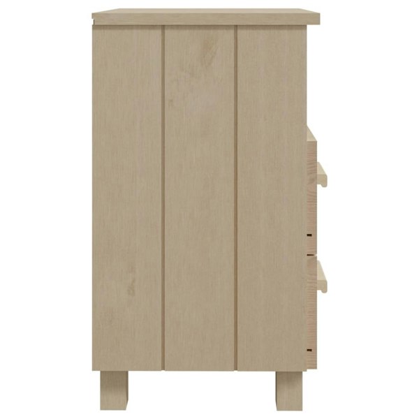 Berkfield Bedside Cabinets HAMAR 2 pcs Honey Brown 40x35x62 cm Solid Wood