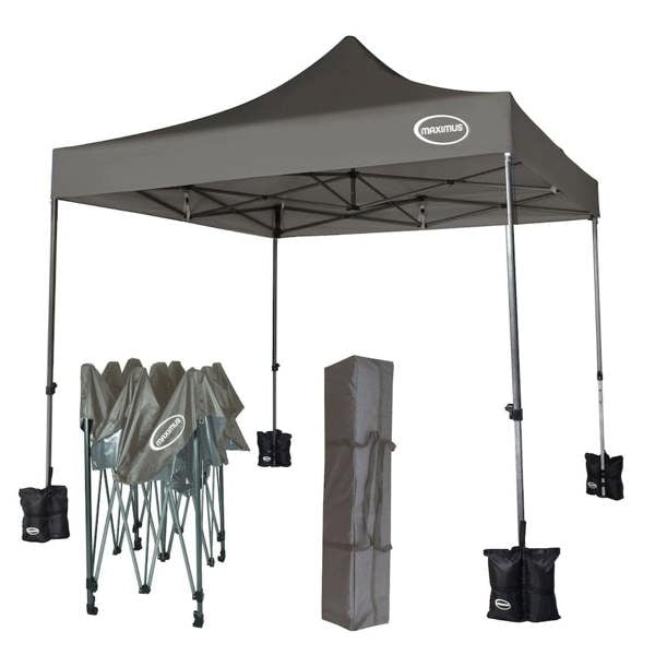 3x3m Heavy Duty Pop up Gazebo Outdoor Patio Canopy Tent Maximus Grey