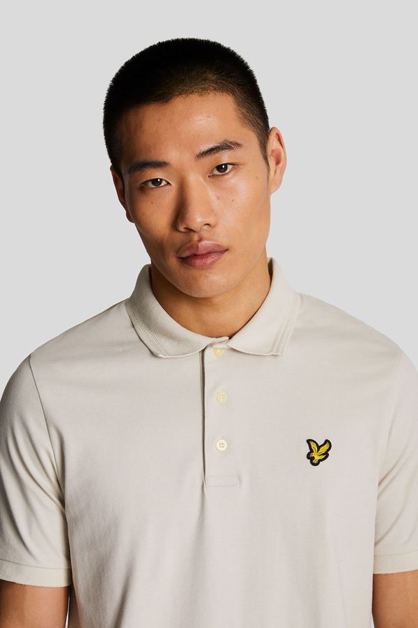 Lyle & Scott Rally Tipped Polo Shirt - Cream