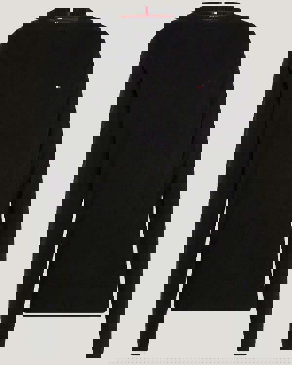 Tommy Hilfiger Organic Cotton Cashmere Mens Crew Sweater - Black