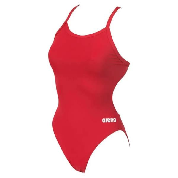 Red Arena Team Challenge Solid one-piece swimsuit with thin straps