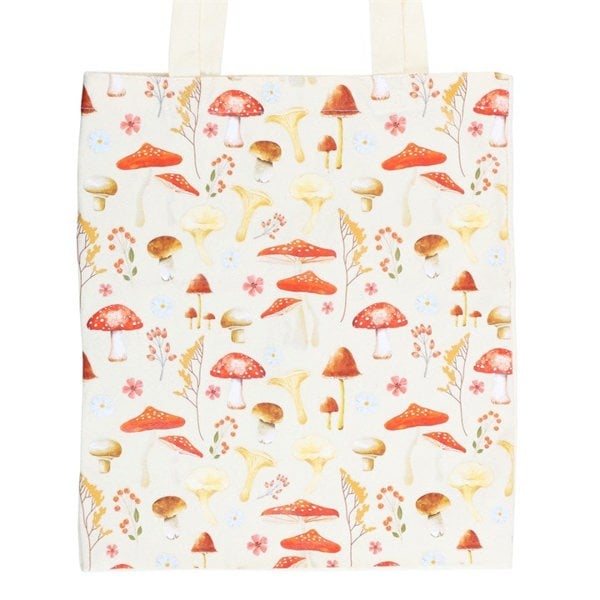 Serano Mushroom Print Polycotton Tote Bag