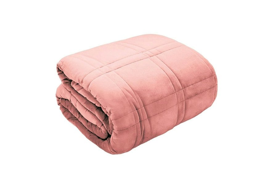 HomeSpace Direct Velour Velvet Weighted Blanket Sensory Sleep Therapy