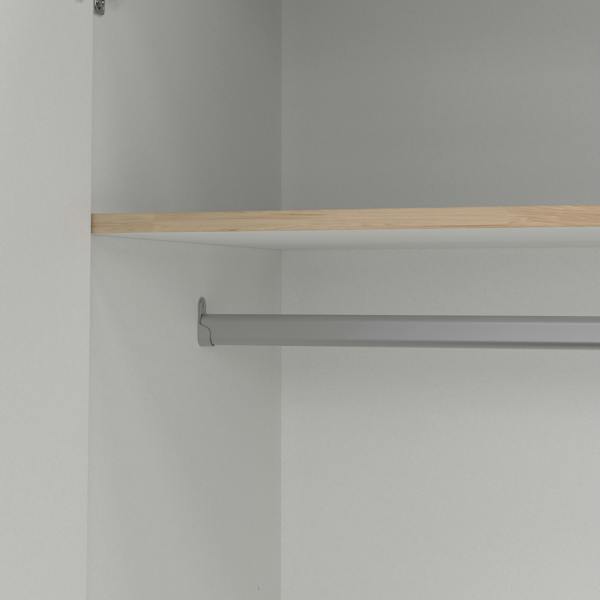 Furniture To Go Sprint Wardrobe with 4 Doors + 3 Drawers in Jackson Hickory