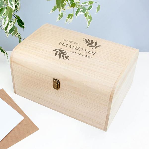 Abode Home & Gifts Personalised Wedding Date Keepsake Chest