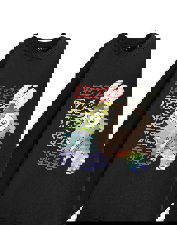 Show Me The Merch Yugo Unisex Black Rainbow Sweatshirt