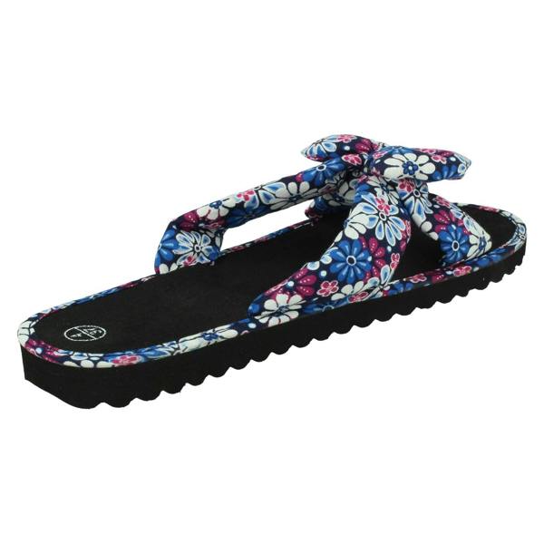 Spot On Ladies Spot On Slip On Summer Flip Flops F00427