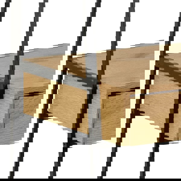 Furniture To Go Seaford Bookcase with 1 Drawer in Black and Oak