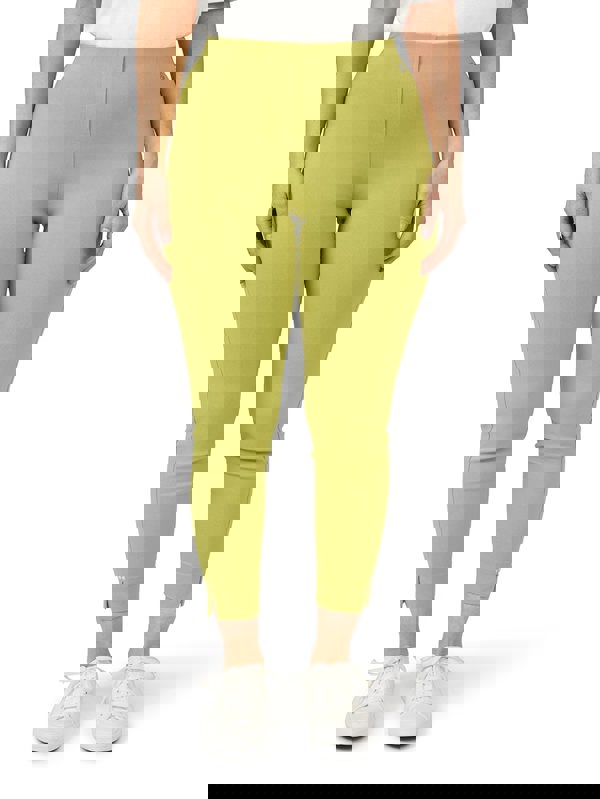 PennyPlain Cropped Bengaline Capri Trousers - Pistachio