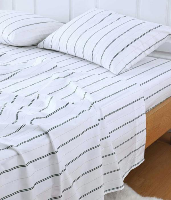 M.M Linen Cape Fitted Sheet Set - Leaf