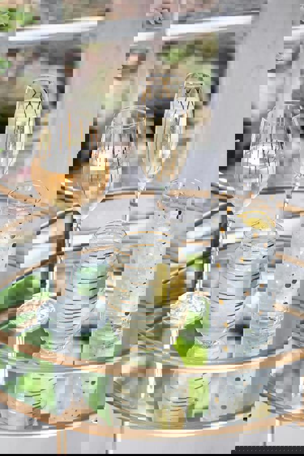 Mikasa Cheers Metallic Gold Set of 4 14Oz Wine Glasses