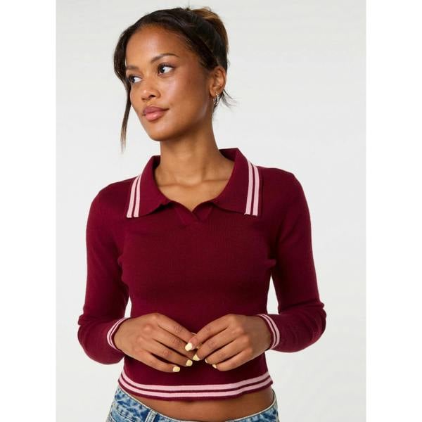 Pink Vanilla Contrast Knitted Jumper