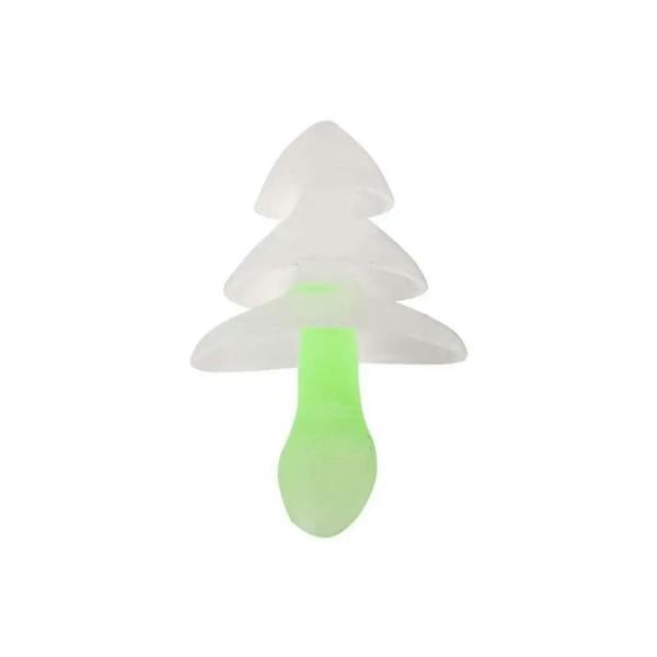 Arena Ear Plug Pro Swimmers white tree-shaped earplugs with green silicone tips