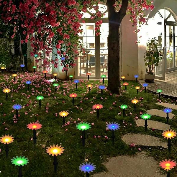 Leaper Solar-powered Sunflower Garden Ground Lights