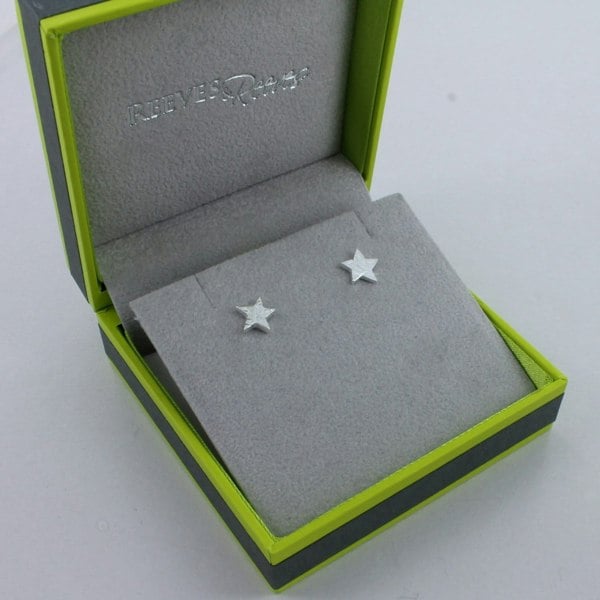 Sterling Silver Trio Star Stud Earrings - Reeves & Reeves