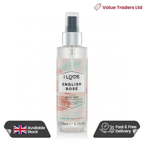I LOVE Signature English Rose Body Mist, 150ml
