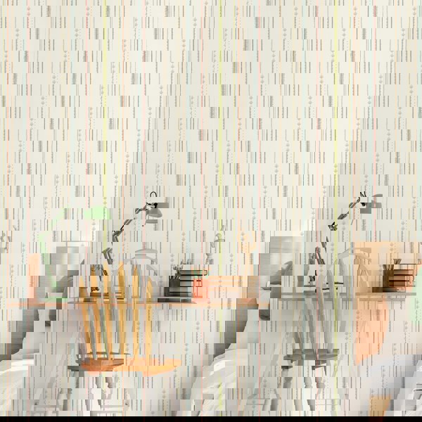 Hoopla Walls Stripey - Ginger Mix 10m Wallpaper