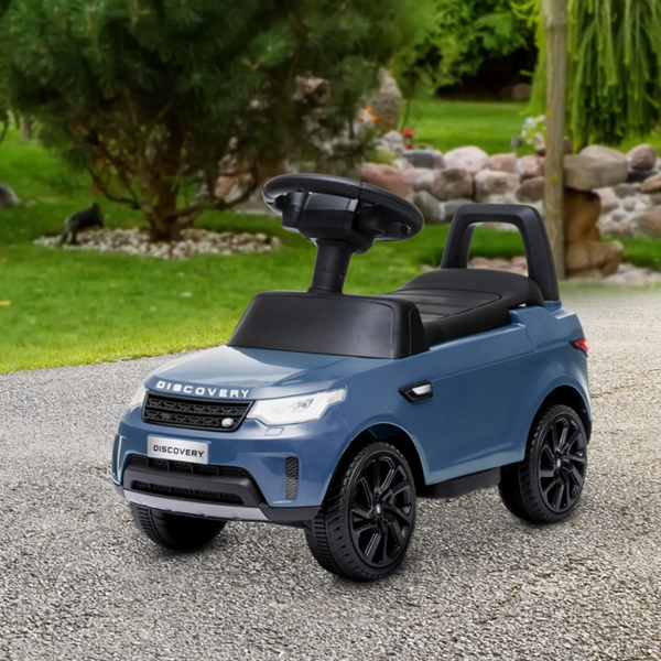 2-in-1 Land Rover Licensed 6V Kids Electric Ride On Car, Sliding Car w/ Headlights, Music, for 18-60 Months, Light Blue