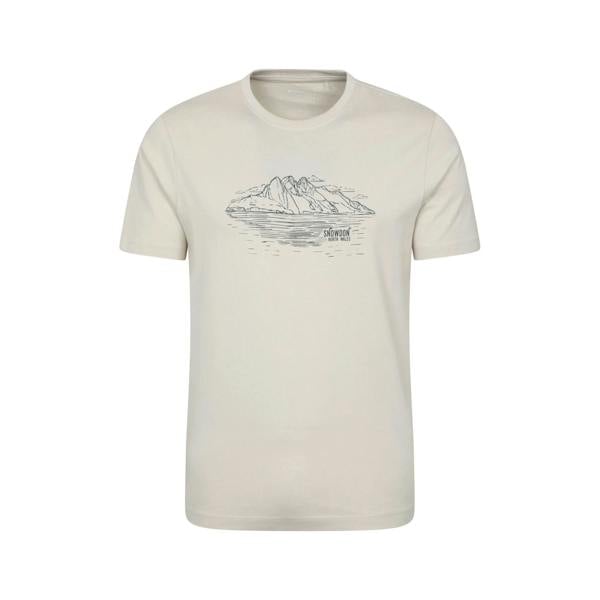 Mountain Warehouse Mens Snowdon Mountain Short-Sleeved T-Shirt - Off White