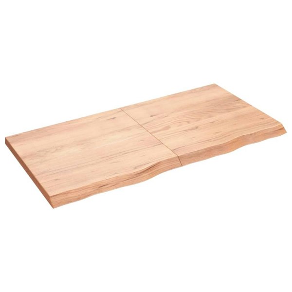 Berkfield Wall Shelf Light Brown 120x60x4 cm Treated Solid Wood Oak