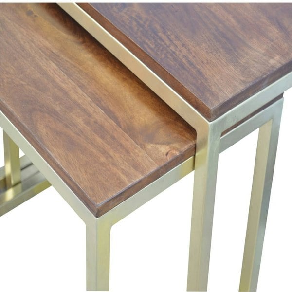 Artisan Furniture Chunky Gold Table Set of 3