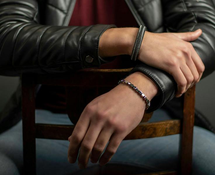 Stainless Steel Cube Bracelet for Men - namana.london