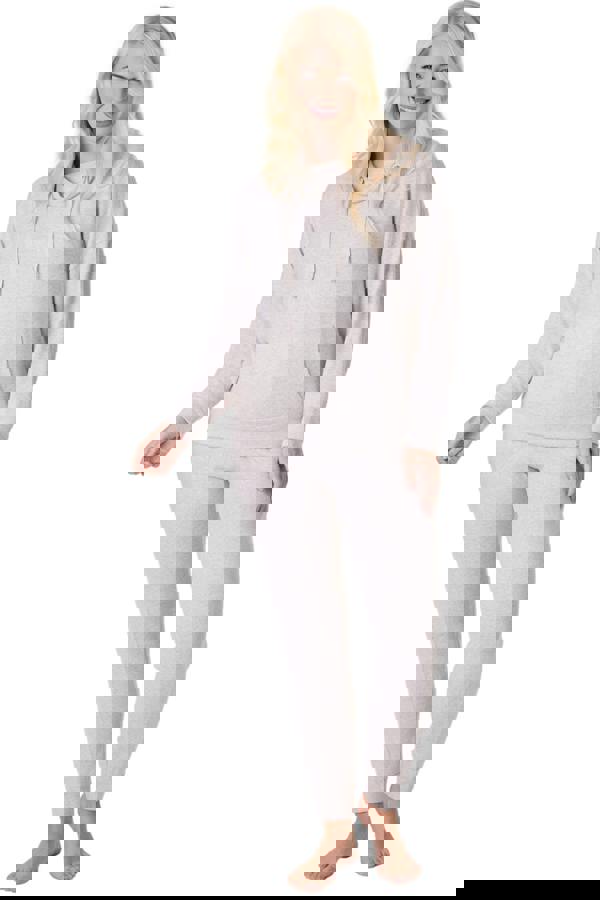 Camille Comfy Fit Beige Marl Hacci Pyjama set