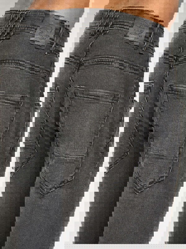 Crosshatch Sheldons Slim Fit Jeans Dark Charcoal