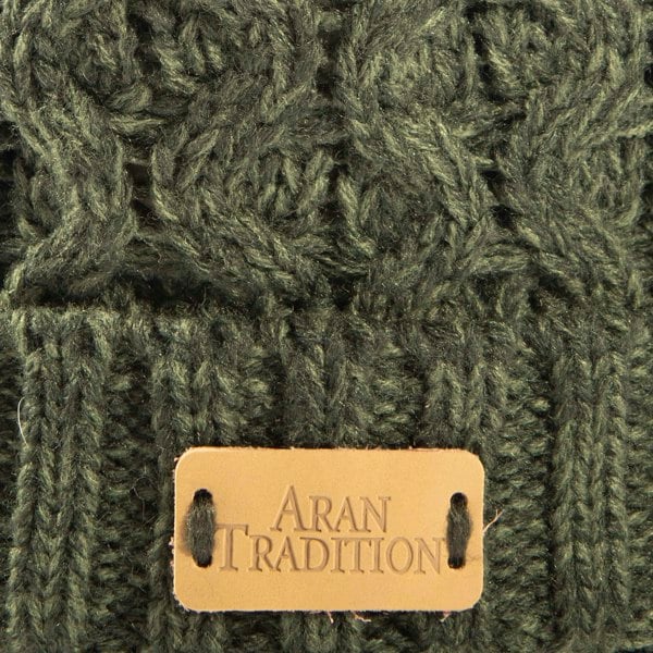 Aran Cable Knit Beanie Hat Aran Cable Knit Beanie Hat | Traditional Honeycomb Design