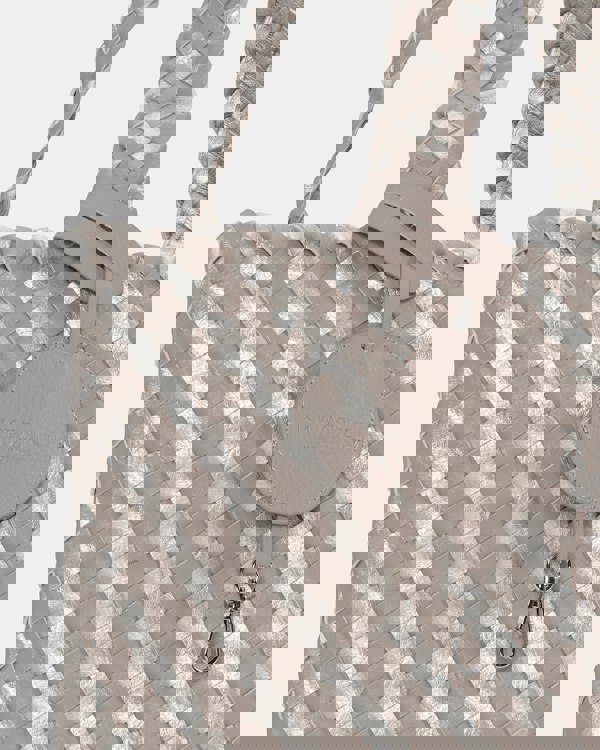 Ilse Jacobsen Reversable Dual Colour Womens Braided Shopper - Atmosphere Platin 149780 - CHO - Designer Womens Tote Bags