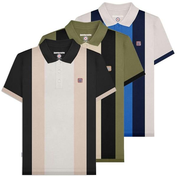 Lambretta Mens Classic Vintage Retro Mod Ska Casual Polo Shirt