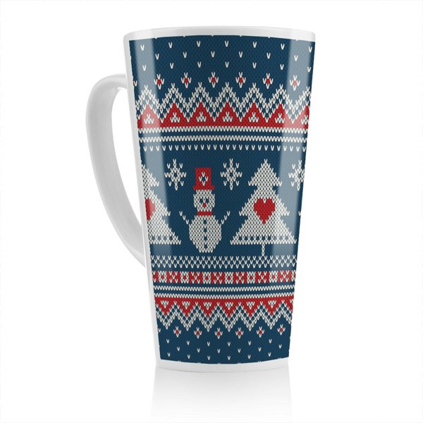 Benjamin Tate Design Winter Holiday Sweater Design Dining Latte Mug