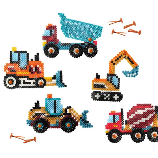 SES Creative Iron on Beads - Constructions trucks