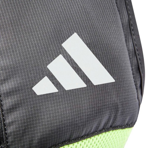 Close up of adidas weighted vest showing adidas logo