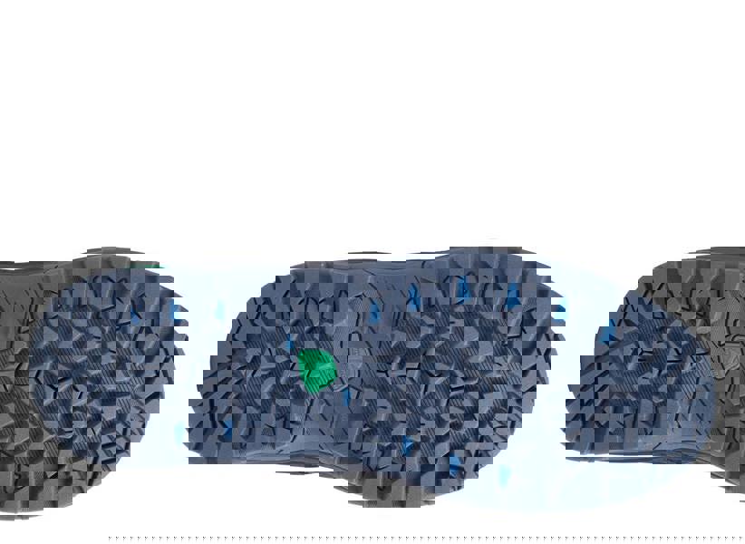 Karrimor Bodmin MID 6 Mens Walking Hiking Lace Up Trekking Boots, the sole of the boot featuring rugged tread pattern with multidirectional lugs and durable rubber material for enhanced grip and traction on outdoor terrains.