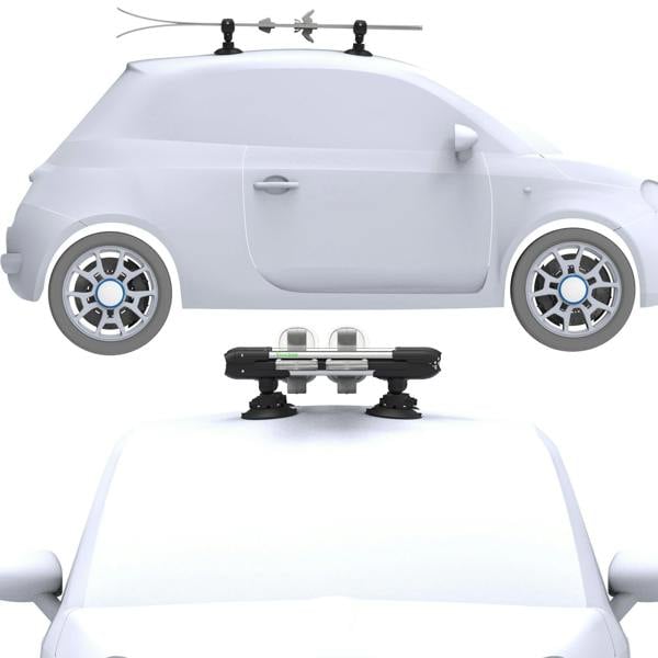 TreeFrog 365 Ski Snowboard Carrier Rack Suction Mounted Roof Rack Universal Fit
