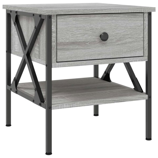 Berkfield Bedside Tables 2 pcs Grey Sonoma 40x42x45 cm Engineered Wood