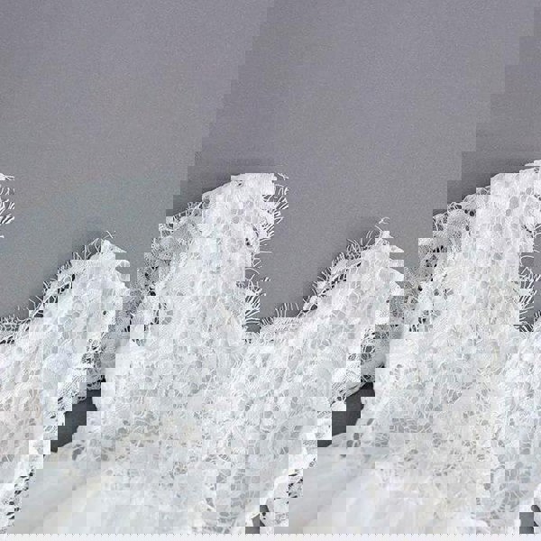 lace bodice on white dress