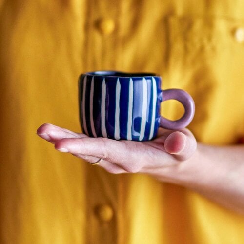 Love Frankie Dinky Indigo Stoneware Espresso Cup